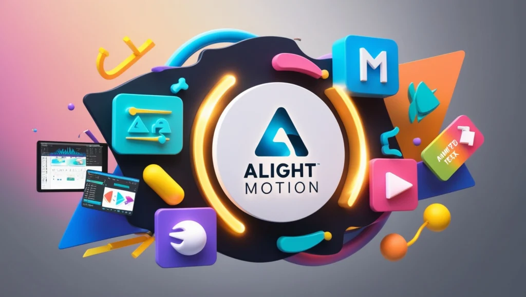 Featured image for the Alight Motion Tutorial article, showcasing the Alight Motion logo with vibrant graphics.