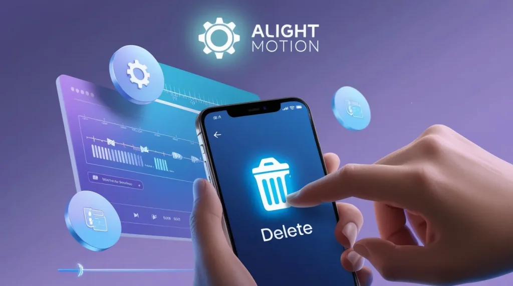 How to delete alight motion account