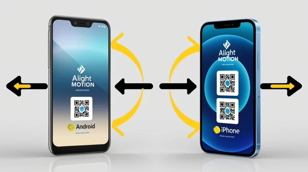 how to create qr code on android or iOS in alight motion