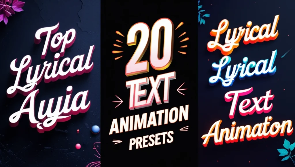 lyrical text animation presets for alight motion